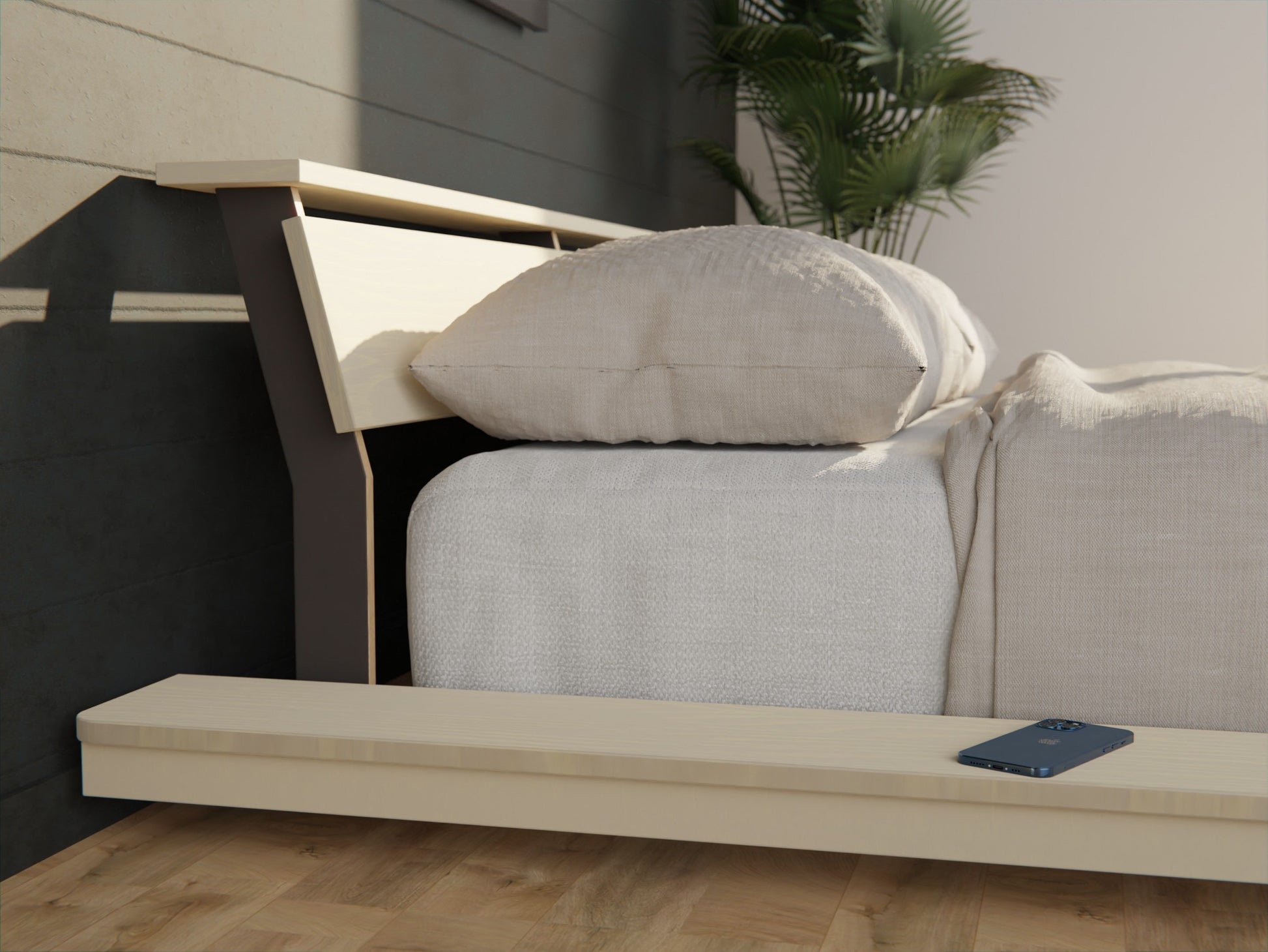 Introducing our versatile low-to-floor bed frames. Solid wood floating platform frames offer a comfortable and stylish sleep experience in any size.