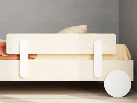 Explore our toddler bed guardrails and headboards, designed for safety and style. Create a secure sleep space with these essential additions.