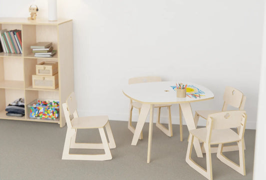 Birch Ply Table and Chairs Set