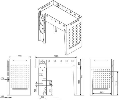 Premium Loft bed "Coral" with pegboard - KitSmart Furniture