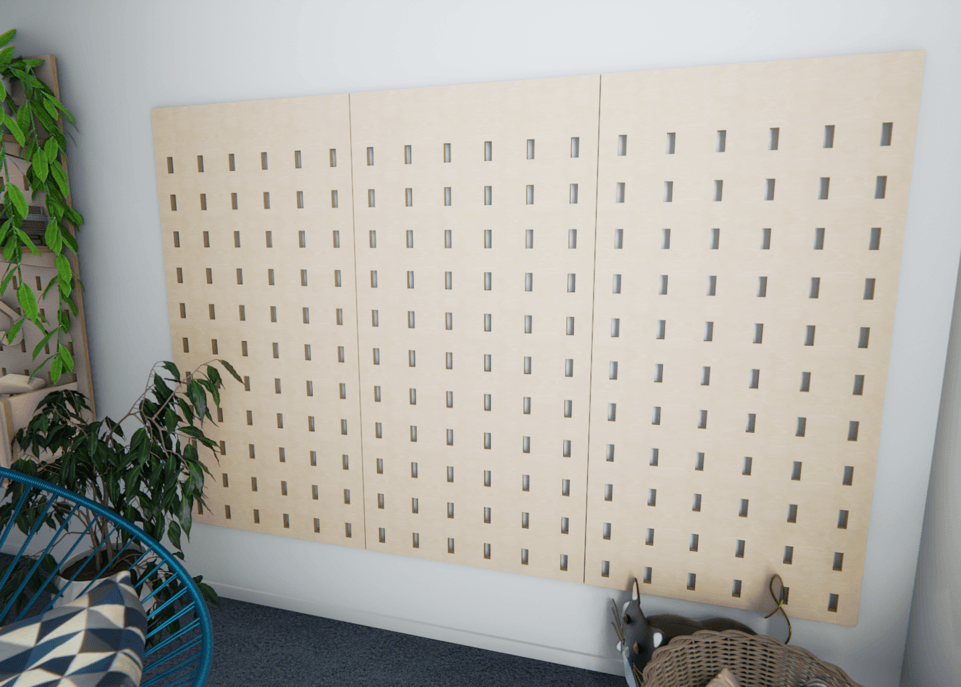 Discover the power of customization with our plywood pegboard. The first step to an organised flow.