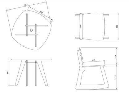 Birch Ply Table and Chairs Set