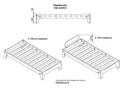Outlet kids safe bed frame
