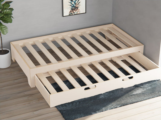 Special offer - Plywood bed frame with trundle - KitSmart Furniture