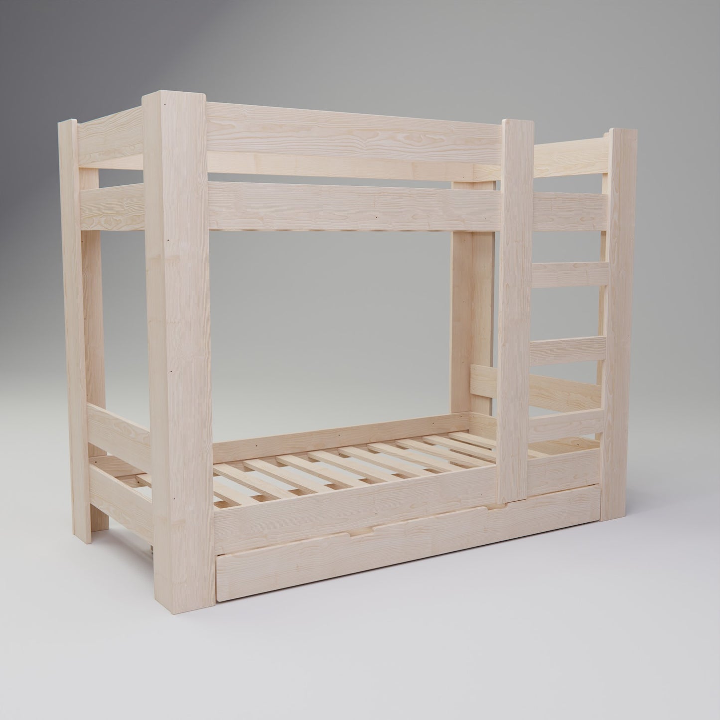 Wooden kids bunk bed with drawer from NZ Pine Auckland New Zealand