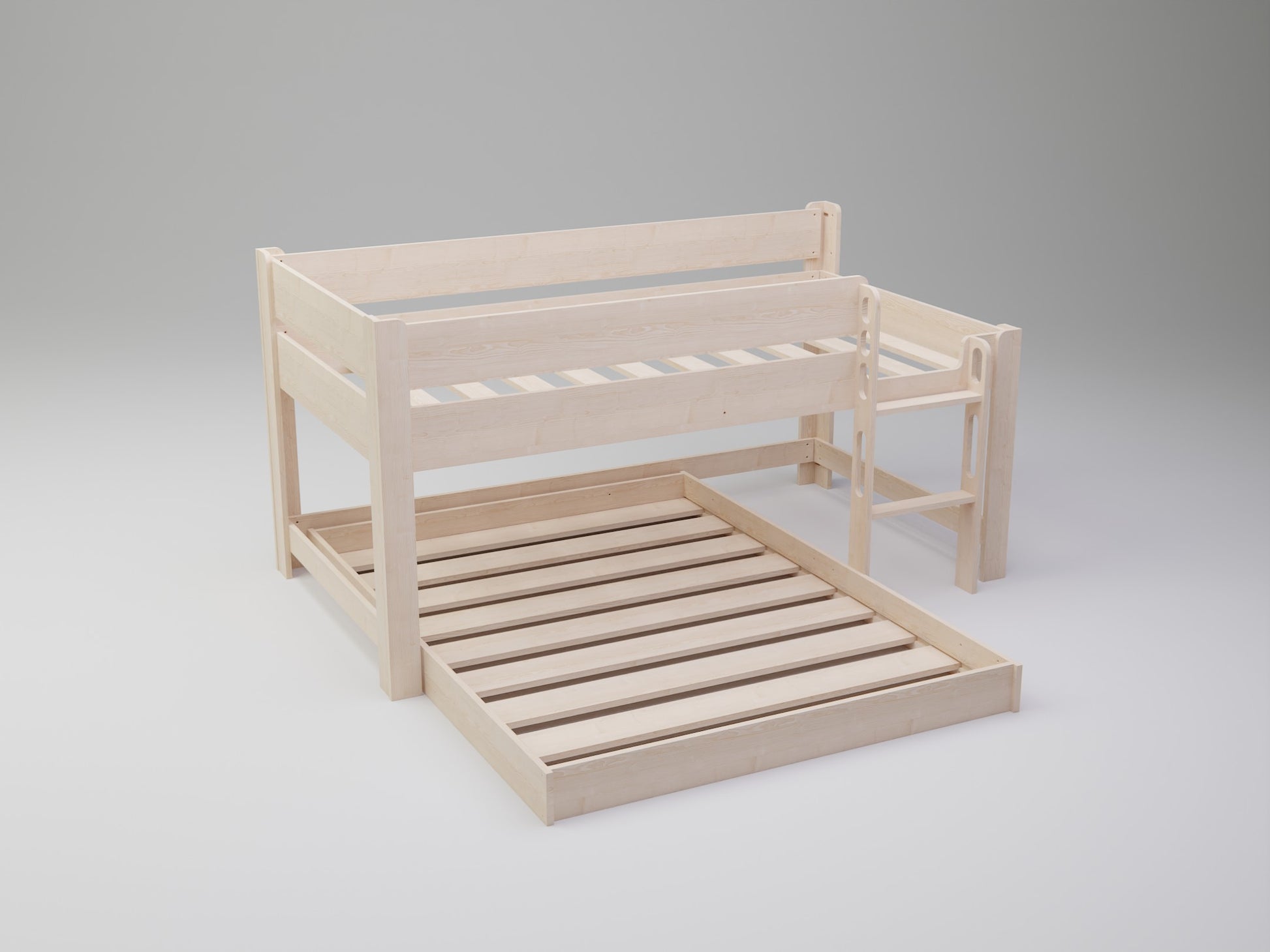 Twin joy with our L-Shape Bunk Bed: The L shaped bed perfect for siblings, offering shared luxury.