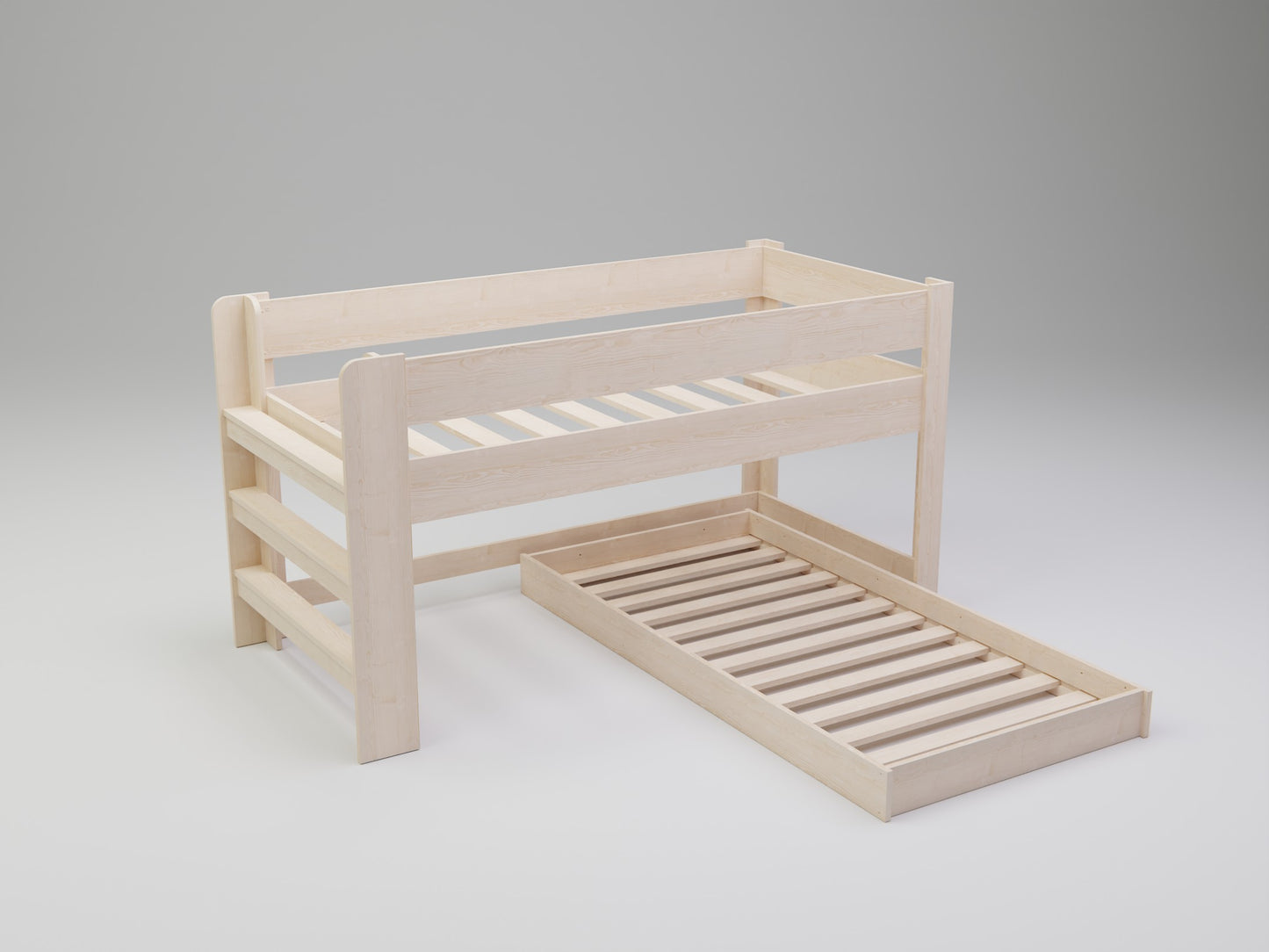 Prioritise child safety: Our L shaped loft beds are designed lower for your child's security and peace of mind.