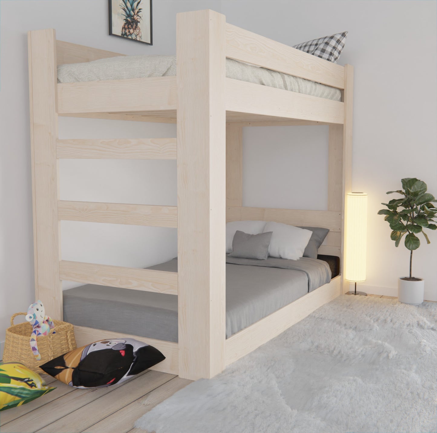 Save space and money with our budget-friendly bunk bed. With adjustable height and an optional drawer, it's a smart investment for your home.